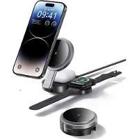 Usams Faltbares Ladegerät. Induktiv 3W1 15W Für Telefon/Apple Watch/Kopfhörer Cd234Wxc01 (Us-Cd234)