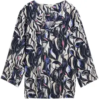Tom Tailor Printed Bluse Mit 3/4-ärmeln