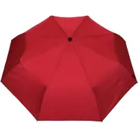 Smati Kleiner Taschenschirm - kompakte - Sturmsicherer Regenschirm Winddicht (Kardinalrot)