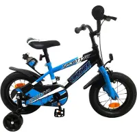 Volare Sportivo Kinderfahrrad - Jungen - 12 Zoll - Blau Schwarz