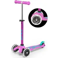 Micro mobility Mini Micro Deluxe LED, Kinder, Dreiradroller, Junge/Mädchen, Asphalt, 50 kg, 3 Rad/Räder