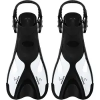 Atlantis Schwimmflossen Black White-Schuhgröße 36 - 41