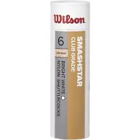 Wilson Badminton Badminton Nylon Smashstar Rohr 6stk Weiss 79