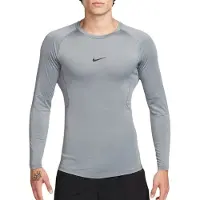 Nike Herren Langarmshirt Pro Dri-FIT Tight FB7919-084 L - Smoke Grey/Black - L