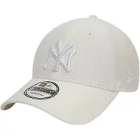 New Era 9Forty Strapback Cap - Leinen New York Yankees Weiss