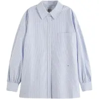 Scotch & Soda Core Girlfriend Oxford Stripes Shirt White/pastel Größe: 38 | Longsleeves Outlet | Damen | Weiß