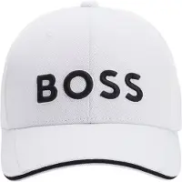 BOSS für Herren. 50519247 Kappe Us weiß (OSFA), Lässig, Polyester