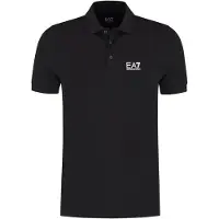 Emporio Armani EA7 Logo-Polo-Shirt, Schwarz M