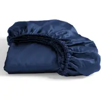 Cinderella Spannbettuch Sundays Navy (Satin)-90 x 220 cm