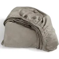 Cinderella Topper Spannbettlaken Taupe (Doppel Jersey)-80/90 x 200/210 cm