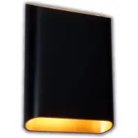 Artdelight Wandleuchte Diaz L Schwarz mit Gold