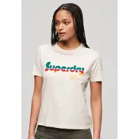 Superdry Retro Flock Relaxed Kurzarm-t-shirt
