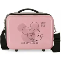 Joumma Bags Unisex für Kinder. 3473921 ABS Kulturtasche Mickey Outline Anpassungsfähig rosa (OSFA), Lässig, Synthetisch, ABS/Polykarbonat, K