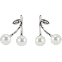 Everneed Cherry Ohrringe - weiß/silber (U)
