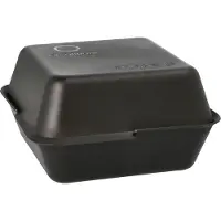 Papstar Mehrweg-Foodboxen „Circulware by Havel“, 2-teilig, L 156 x B 156 x H 43 mm, Poypropylen, schwarz, 36 Stück
