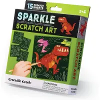 Crocodile Creek Glitzer Kratzkarten Dino - 15 Karten
