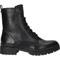 Tamaris Damen Schnürstiefeletten/ Boots Schwarz vegan Größe: 36