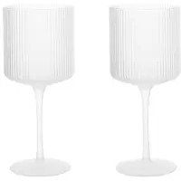 Ferm Living Rotweingläser Ripple Frosted 325 ml (2er-Set)