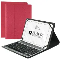 Subblim SUB-KT2-BT0003, QWERTY, Spanisch, 5 Millionen Zeichen, Jede Marke, Rot, 25,6 cm (10.1")