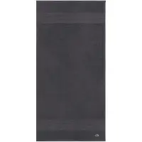 Lacoste Frottier Handtücher Lecroco Duschtuch 70x140 cm | bitume - grau