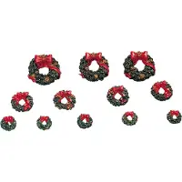 Lemax Village Collection Kr nze mit roter Schleife 12er Set # 34957