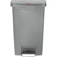 Rubbermaid Tretabfalleimer Slim Jim, Kunststoff, Fassungsvermögen 50 Liter, beige