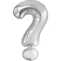 Amscan Folienballon Maxi Fragezeichen silber
