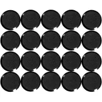 MAUL Rundmagnete , Kunststoff & Metall, Feinstruktur, Haftkraft 300 g, ø 20 x 7,5 mm, schwarz, 20 Stück