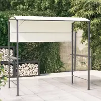 The Living Store Pavillon mit Dach 220x110x200 cm Creme