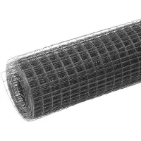 vidaXL Drahtzaun Stahl mit PVC-Beschichtung 25x1,5 m Grau