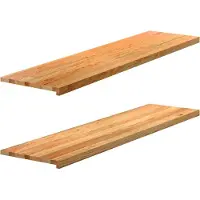 vidaXL Fensterbänke 2 Stk. Hellbraun 160x40x2 cm Massivholz Eiche
