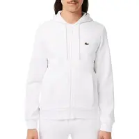 Lacoste Herren Regular Fit Sweatjacke mit Kapuze und Reißverschluss, weiß