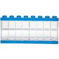 LEGO Minifiguren-Display – 16 Fächer – 38 cm – Blau - - One Size - Boxen