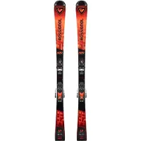 Rossignol - Ski Set inkl. Bdg. - Pistenskiset - Hero Multievent Nx 7 Gw Lifter Black Hot Red 2025 aus Wolle - Kindergröße 134 cm - Rot