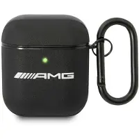Mercedes Leder Großes Logo - Etui AirPods (czarny)
