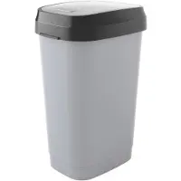Kis Odpadkový koš Dual Swing Bin L šedý, 50 L
