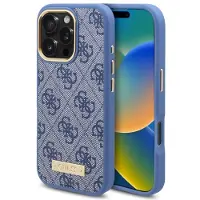 GUESS Fall 4G Logo Platte Magsafe Na Iphone 16 Pro Max - Niebieskie