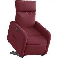 vidaXL Relaxsessel mit Aufstehhilfe Elektrisch Weinrot Stoff
