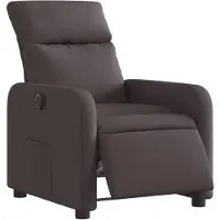 vidaXL Relaxsessel Elektrisch Dunkelbraun Stoff