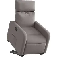vidaXL Relaxsessel mit Aufstehhilfe Elektrisch Taupe Stoff