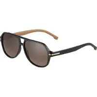 Hugo Boss Boss 1507/S Herren-Sonnenbrille Vollrand Browline Acetat-Gestell, schwarz