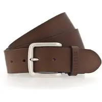 Mustang Ledergürtel "Victor" Klassische Dornschließe in leichter Used-Optik, 4 cm