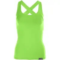 Winshape Sporttop "WVR25", Damen, Gr. S, grün (apfelgrün), 90% Baumwolle, 10% Elasthan, eckiger Ausschnitt, Tops Sporttop, Cross Back Style