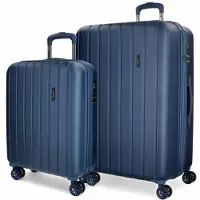 Joumma Bags MOVOM Holz Marineblau, Luxus ABS Reisekoffer Set, 65cm/55cm, 5318964