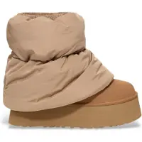 Ugg für Damen. 1158275 Klassische Mini Dipper Puffer Lederstiefeletten braun (38), Wohnung, Keine, Lässig