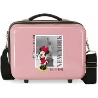 Disney für Damen. 3673927 Kulturbeutel ABS Minnie New York anpassungsfähig rosa (OSFA), Lässig, ABS/Polykarbonat