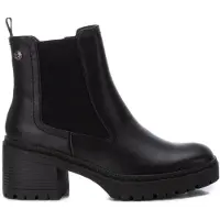 Xti für Damen. 14337001-NEGRO Stiefelette 143370 schwarz (36), 5 bis 8 cm, Reißverschluss, Lässig