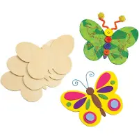 Colorations Holz Bastel Schmetterlinge - Kreativset mit 12 Stück