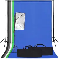 vidaXL Fotostudio-Set mit Softbox und Hintergrund