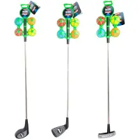Toi-Toys Adrenix Golfschläger Metall mit 4 farbigen Bällen, 5 Stk.